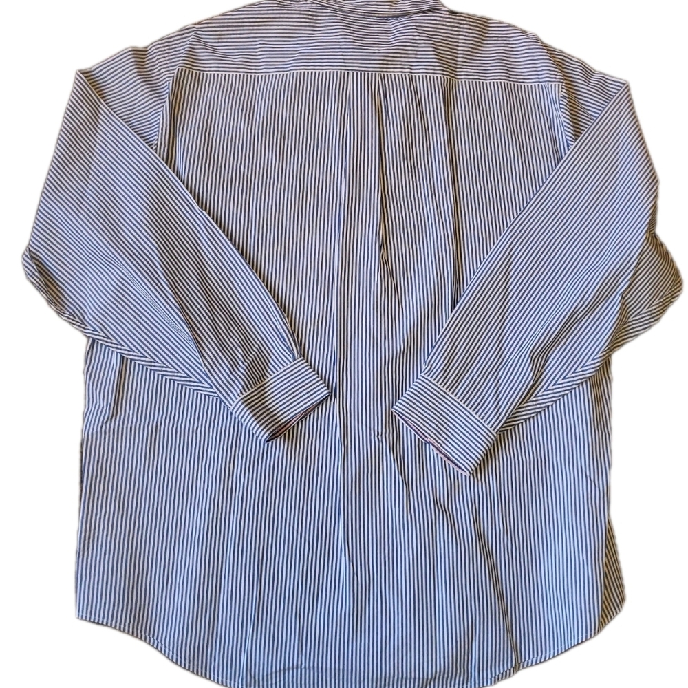 Brooks Brothers Madison Oxford Button Up Shirt Mens XL Blue White Striped Ls - Picture 9 of 9